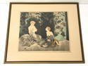 LOUIS ICART, DRYPOINT ETCHING AQUATINT, "INTIMITE"