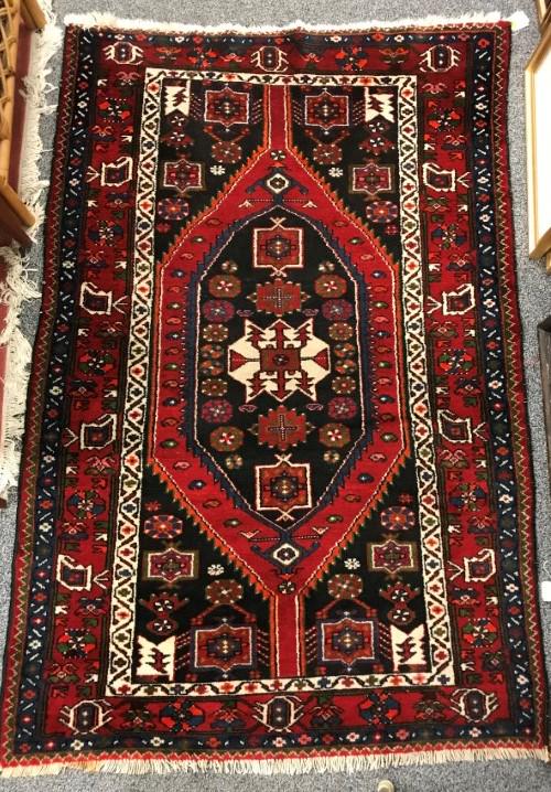 IRANIAN WOOL 6' 8" X 4' 5" MALAYER DESIGN RUG (1 of 4)