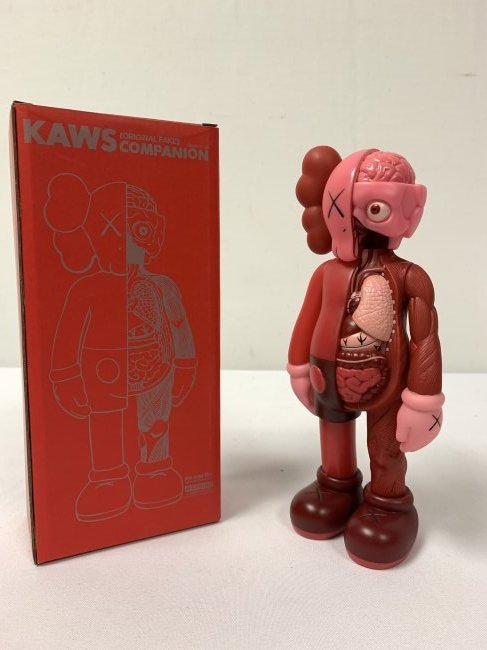 KAWS COMPANION 8" VINYL BLUSH FLAYED FIGURE W/ BOX: KAWS Companion 8" vinyl figure or figurine with box. Blush Flayed color. Includes Box. Condition: good, no apparent damages other than normal signs of handling to figure and box, see images. Shipping