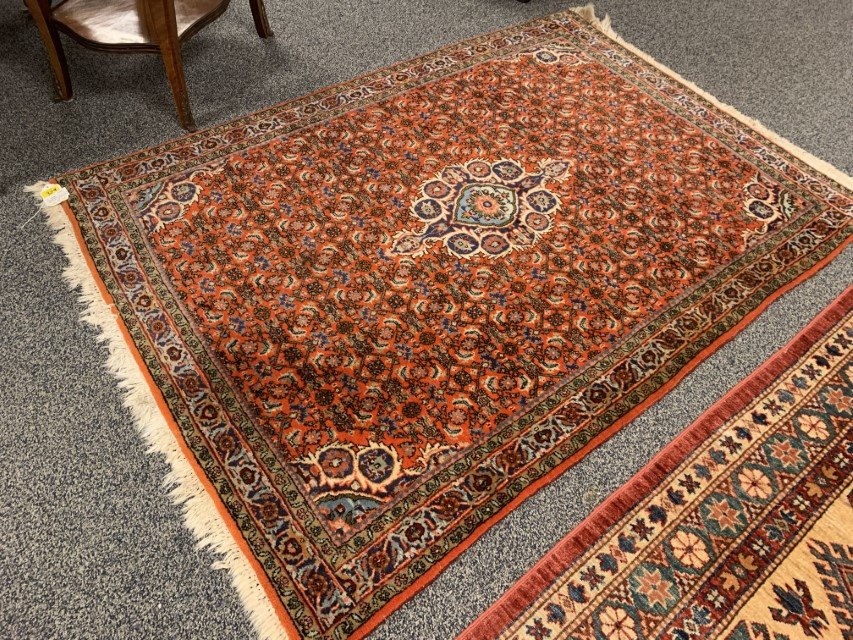 PERSIAN WOOL 5' 5" X 3' 10" RUG, SEMI-ANTIQUE (1 of 5)