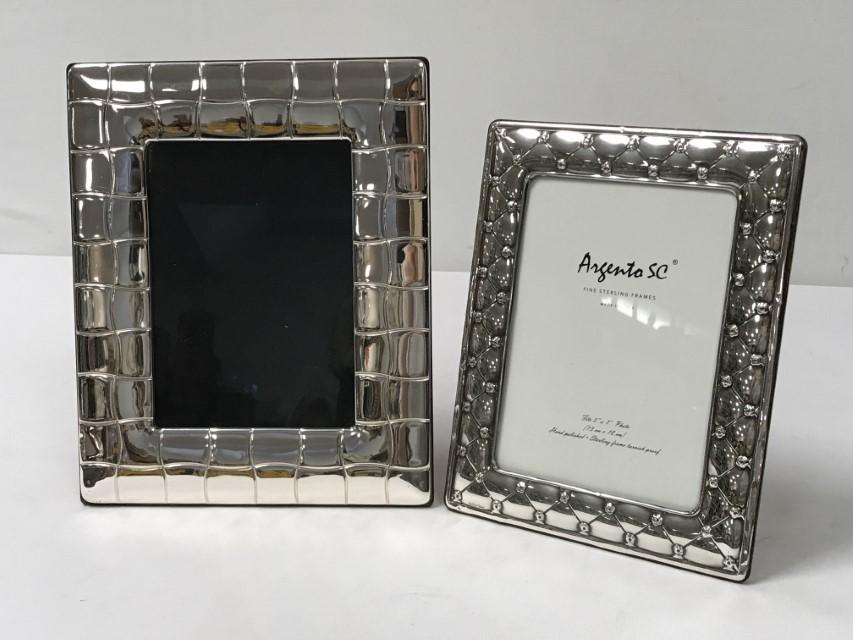 2 PCS. STERLING SILVER PHOTO FRAMES, MODERN (1 of 8)