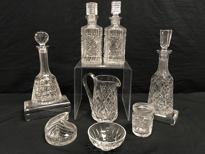 7 PCS. WATERFORD CRYSTAL DECANTERS & TABLEWARE (1 of 20)