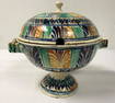 ANTIQUE CONTINENTAL FAIENCE POTTERY COVERED TUREEN