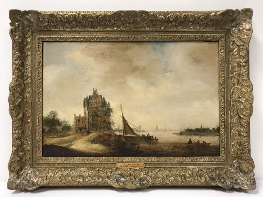 CIRCLE OF JAN VAN GOYEN (DUTCH, 17TH C.), OIL PTG. (1 of 8)