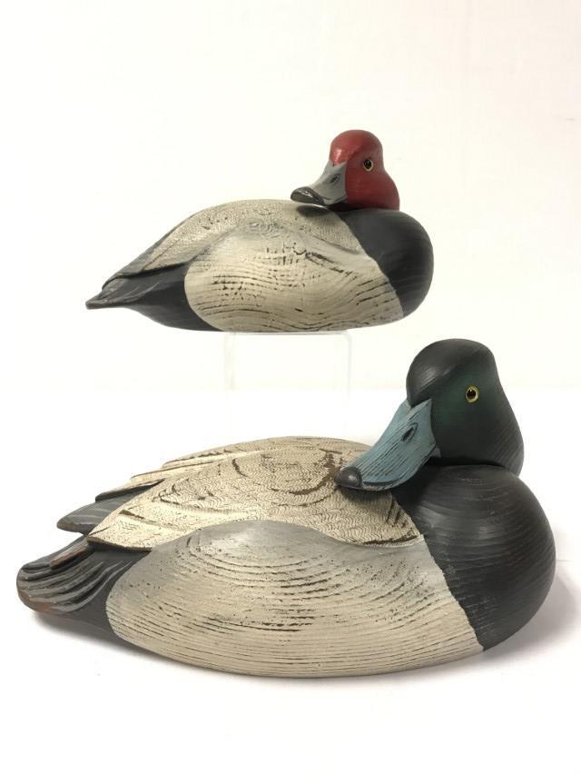 2 T.J. HOOKER DUCKS UNLIMITED PAINTED WOOD DECOYS (1 of 15)
