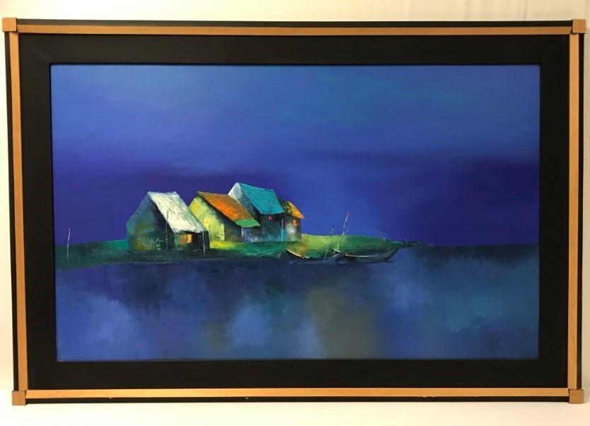 DAO HAI PHONG VIETNAMESE OIL ON WOOD PANEL, 2002 (1 of 15)