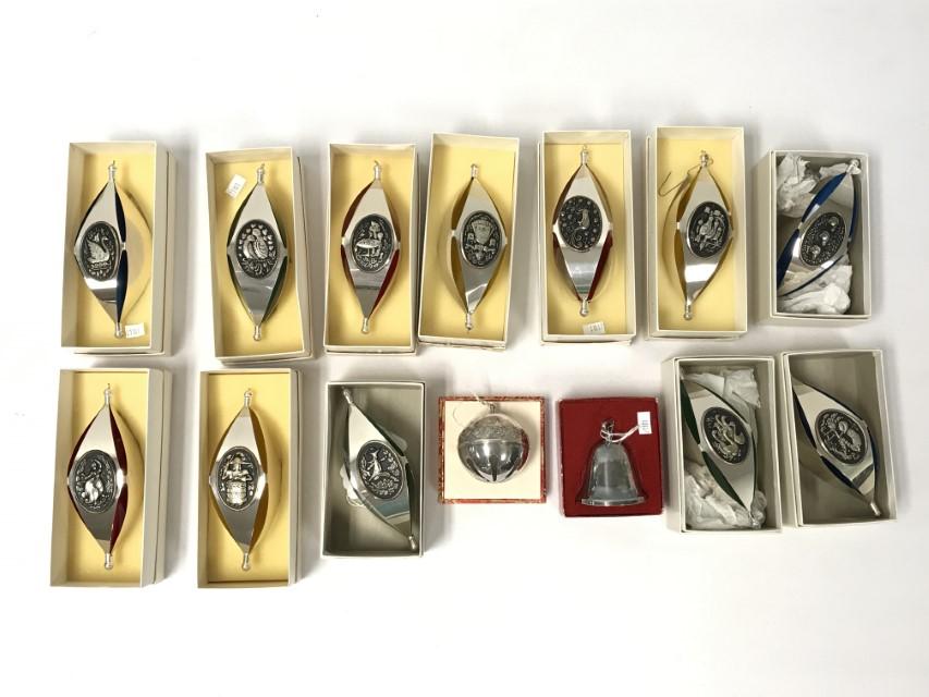 14 STERLING AND SILVERPLATE CHRISTMAS ORNAMENTS (1 of 17)