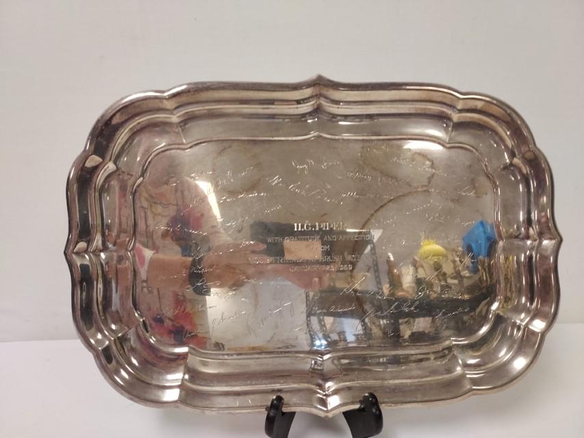 REED & BARTON ENGRAVED STERLING SILVER TRAY 50 T (1 of 5)