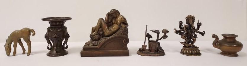 SMALL METALWARE LOT: JAPANESE BRONZE, ETC 6 PCS (1 of 15)