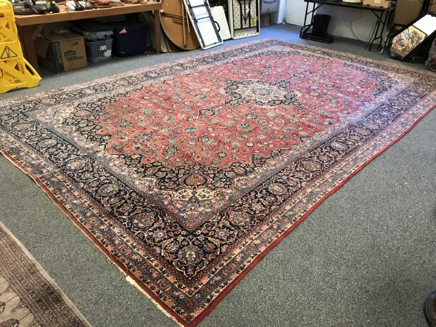 KESHAN PERSIAN WOOL SEMI-ANTIQUE HANDMADE CARPET (1 of 20)