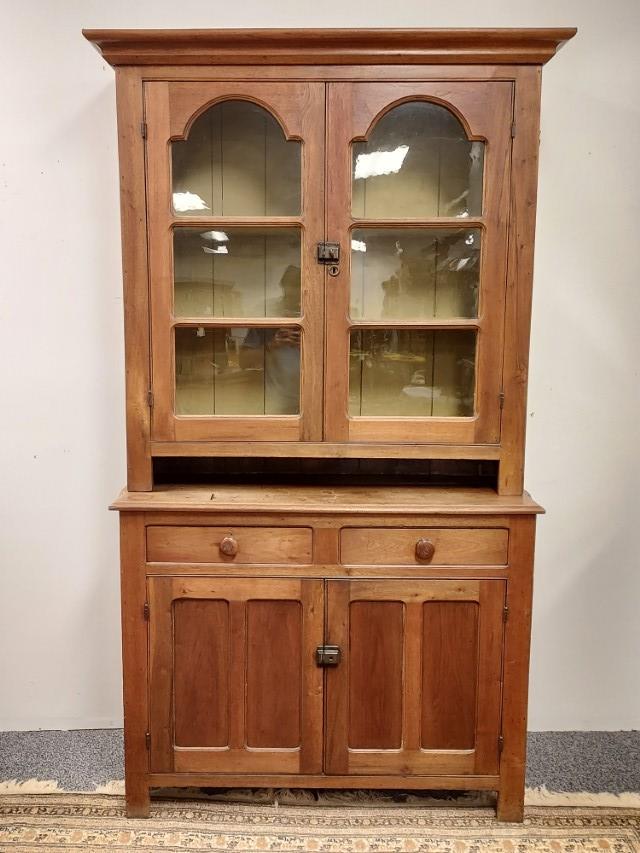 19TH CENTURY TRANSITIONAL CHERRYWOOD CHINA CABINET (1 of 20)