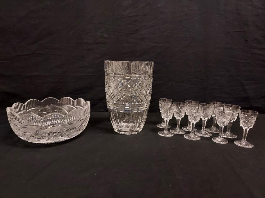 12 PCS. WATERFORD CUT CRYSTAL GROUP, 20TH C. (1 of 13)