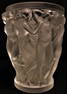 LALIQUE CLEAR AND FROSTED GLASS BACCHANTES VASE