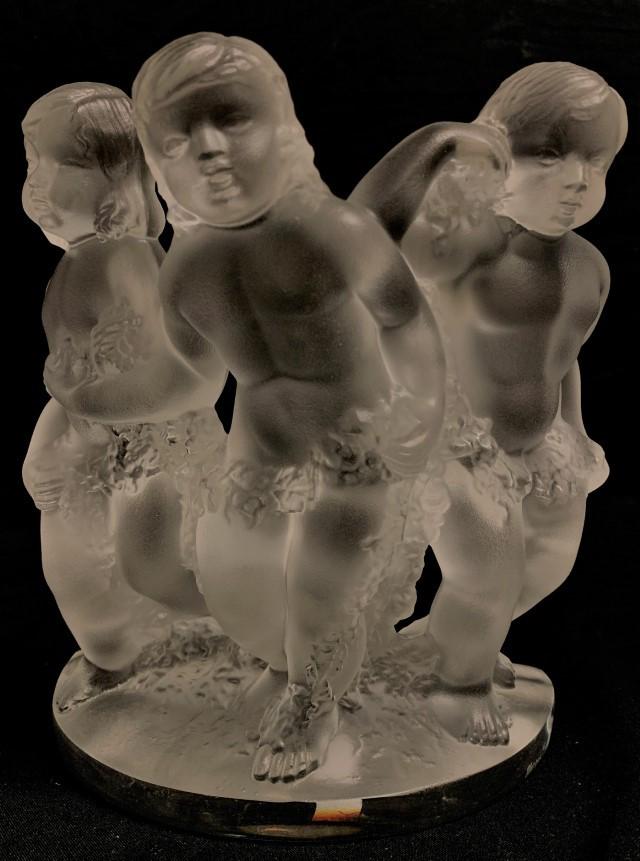 LALIQUE LUXEMBOURG BOOKEND SIGNED "LALIQUE FRANCE" (1 of 13)