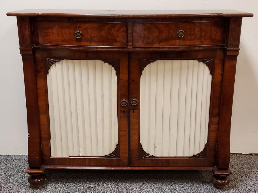 ANTIQUE 19TH C REGENCY STYLE FLAME MAHOGANY SIDEBO (1 of 18)