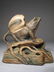 342: ASSORTED WELLER POTTERY FLOWER FROGS 5 PCS - 7