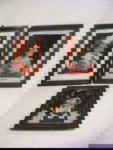 136: 3 MID 19TH CENTURY REVERSE PAINTING GLASS