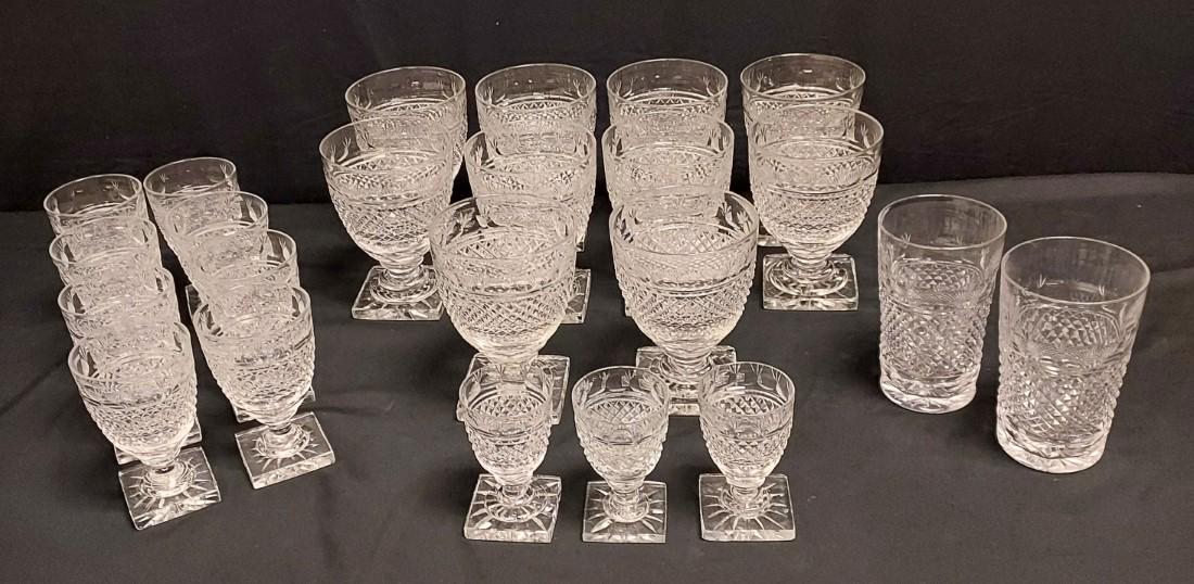 FINE SET GEORGIAN CUT GLASS DRINKWARE: RUMMERS 23P (1 of 9)
