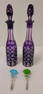 TWO VERSACE WINE STOPPERS & 2 AMETHYST DECANTERS