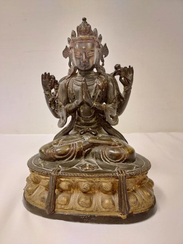 ANTIQUE TIBETAN BRONZE TARA DIETY / BUDDHA (1 of 8)