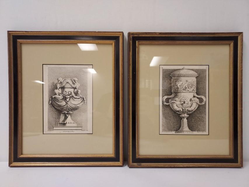 TWO FRAMED ENGRAVINGS AFTER GABRIEL HUQUIER (1 of 12)
