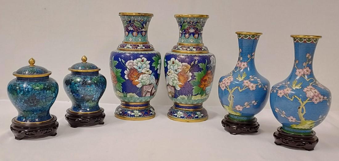 CLOISSONE GROUP - VASES, COVERED URNS - 6PC (1 of 17)