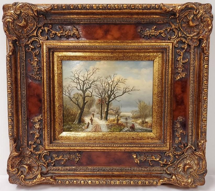 SMALL OIL ON PANEL PAINTING SIGNED GORDON (1 of 7)