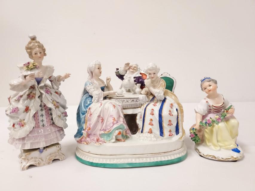 3 PCS. AUSTRIAN/GERMAN PORCELAIN FIGURINE GROUP (1 of 20)