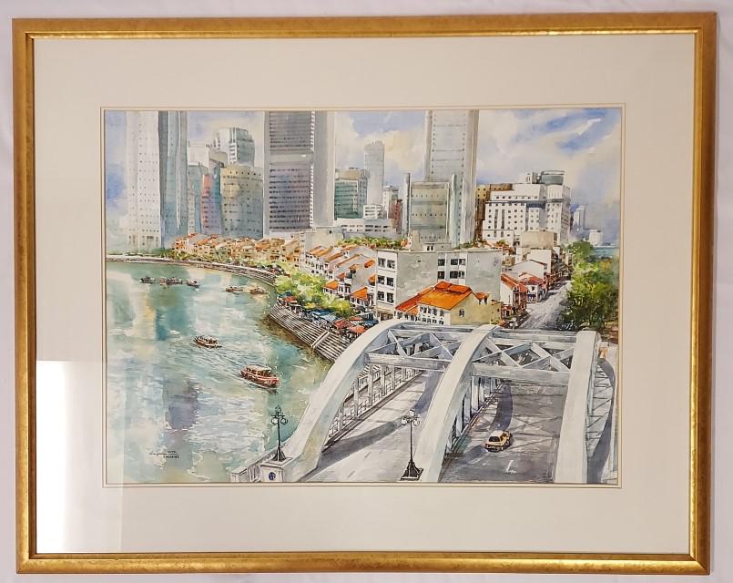 GOH CHYE KEE WATERCOLOR PAINTING ON PAPER: SINGAPO (1 of 9)