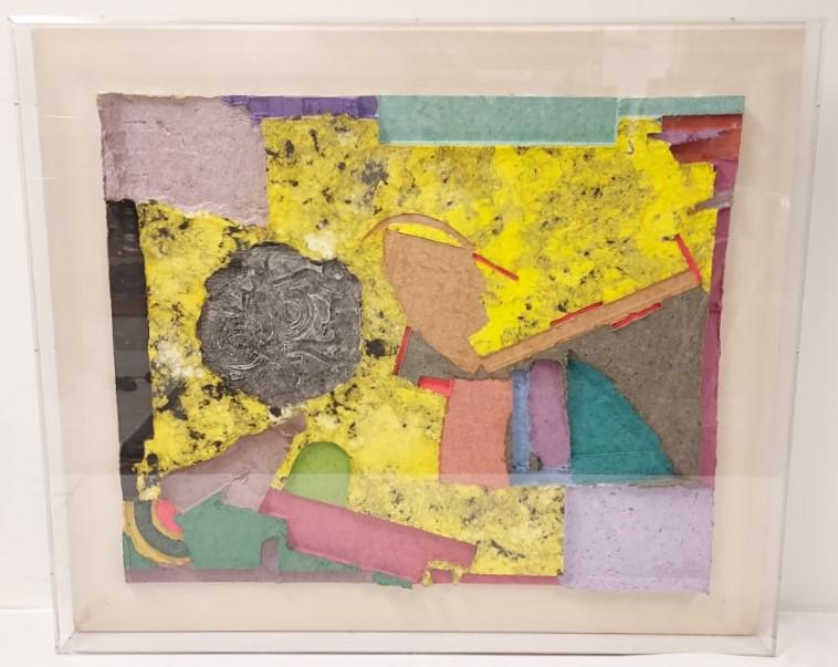 MID CENTURY MODERN PAINTED PAPER MACHE WALL SCULPT (1 of 6)