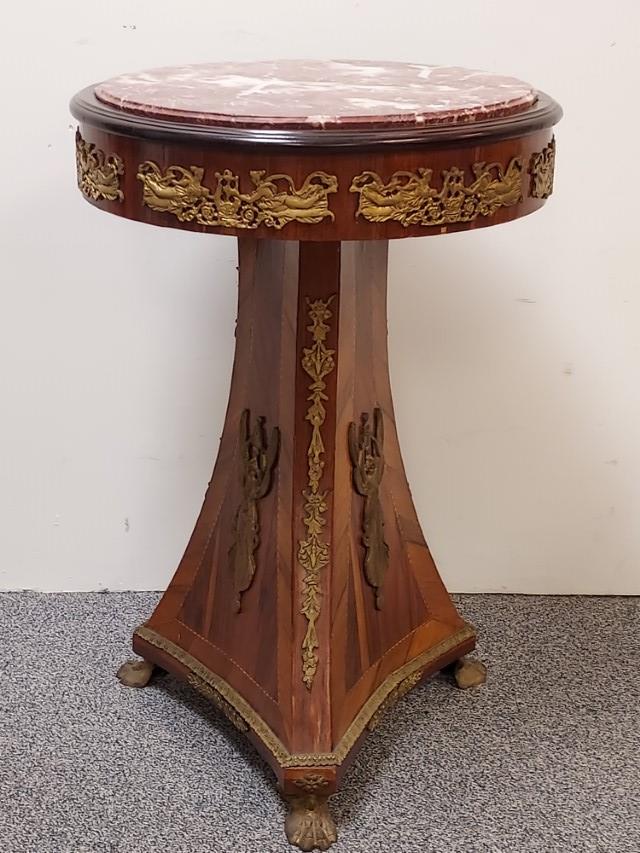 LG EGYPTIAN REVIVAL MARBLE TOP LAMP STAND #2 (1 of 14)