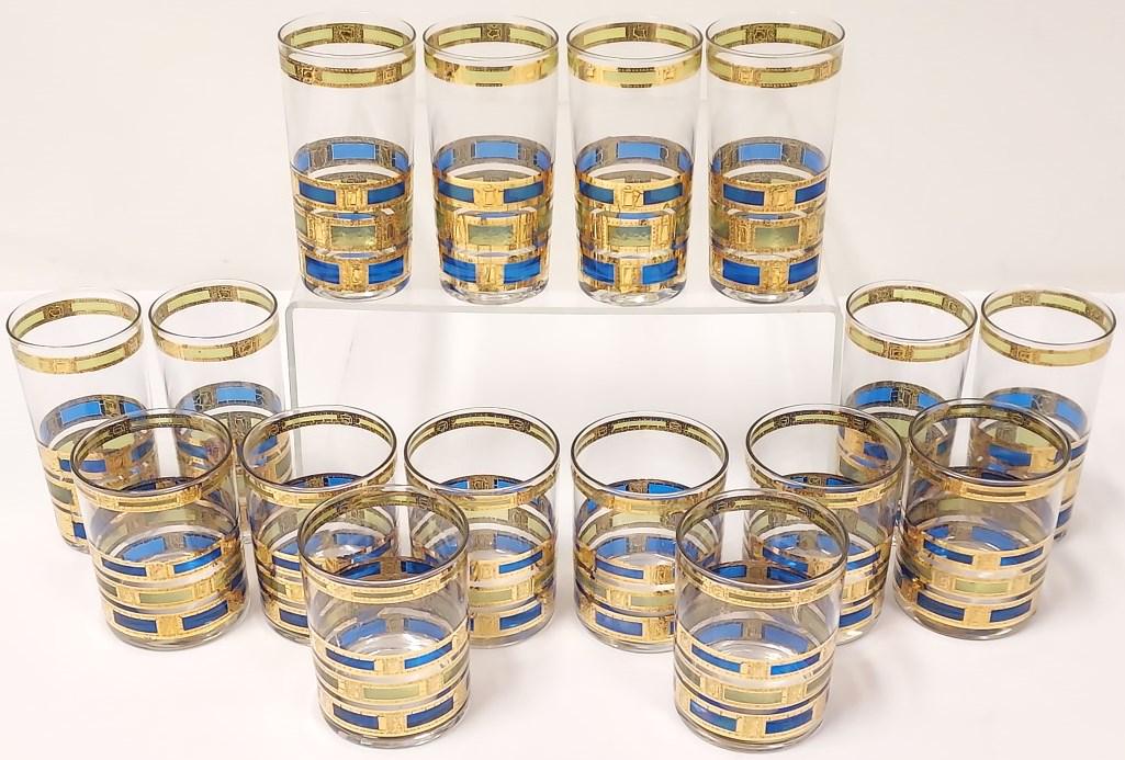 CULVER "EMPRESS" MCM RETRO DRINKING GLASSES 16pcs (1 of 8)