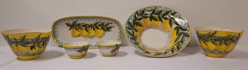 FEBA ITALIA CERAMIC LEMON DECORATED TABLEWARE (1 of 20)