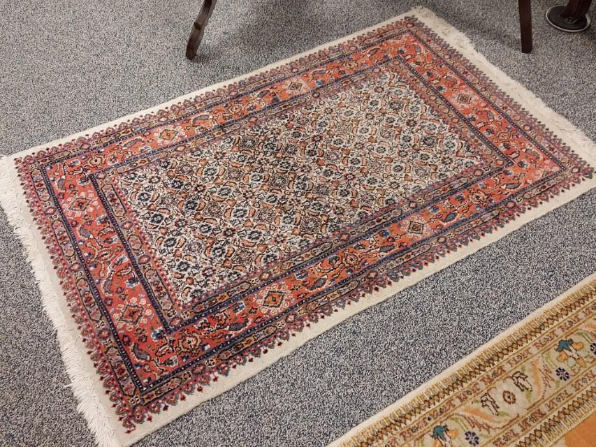 SMALL PERSIAN BIDJAR HAND KNOTTED RUG 30" X 50" (1 of 7)