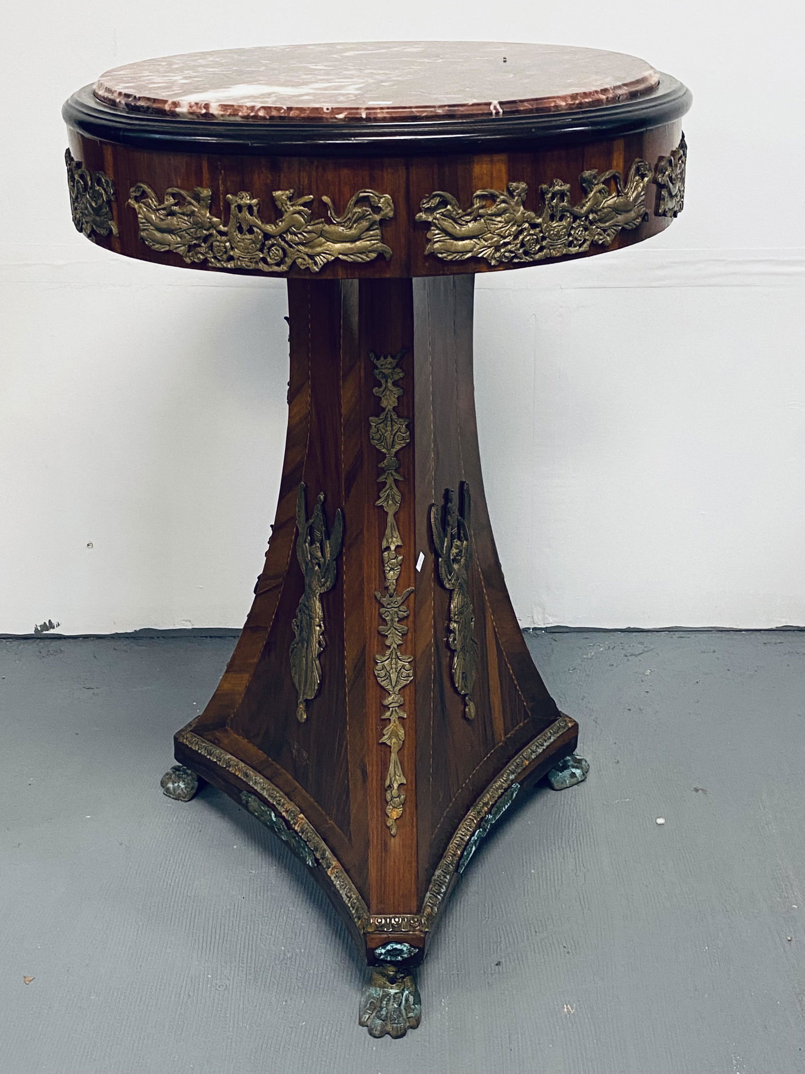 LG EGYPTIAN REVIVAL MARBLE TOP LAMP STAND #1 of 2 (1 of 11)