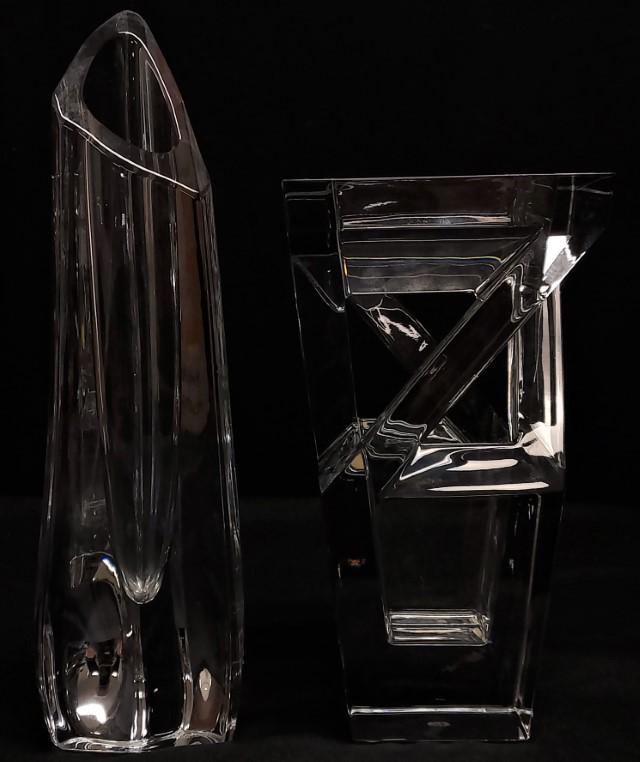 TWO BACARRAT CRYSTAL VASES - ARCHITECTURE & ROSE (1 of 10)