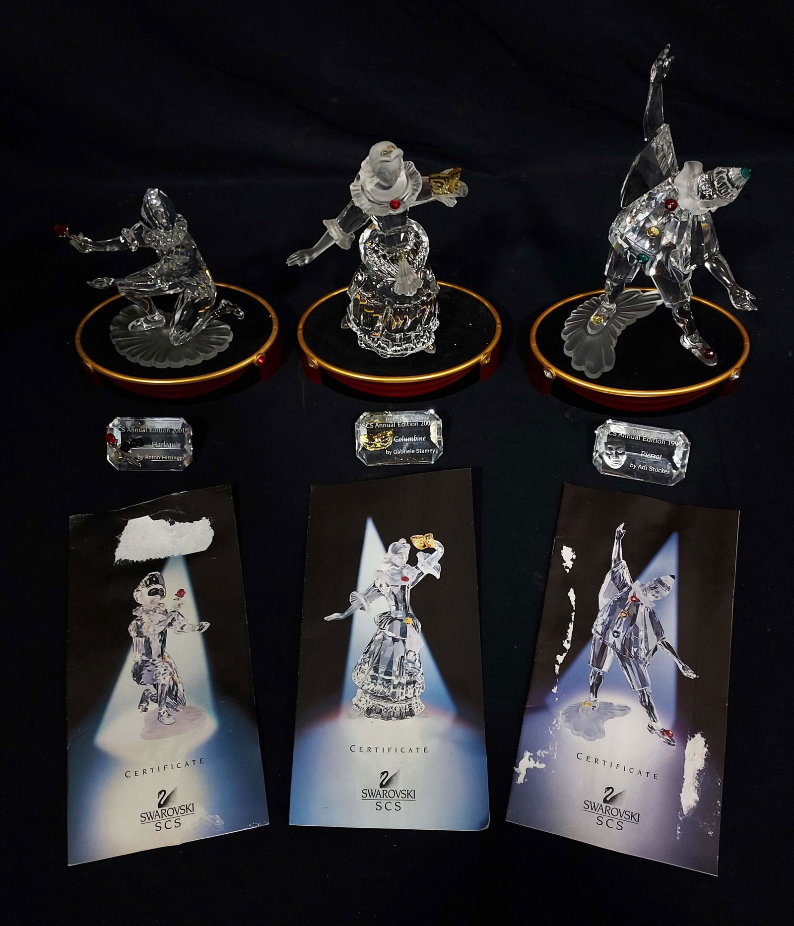 3 PC SWAROVSKI CRYSTAL 'MASQUERADE' HARLEQUIN PE (1 of 20)