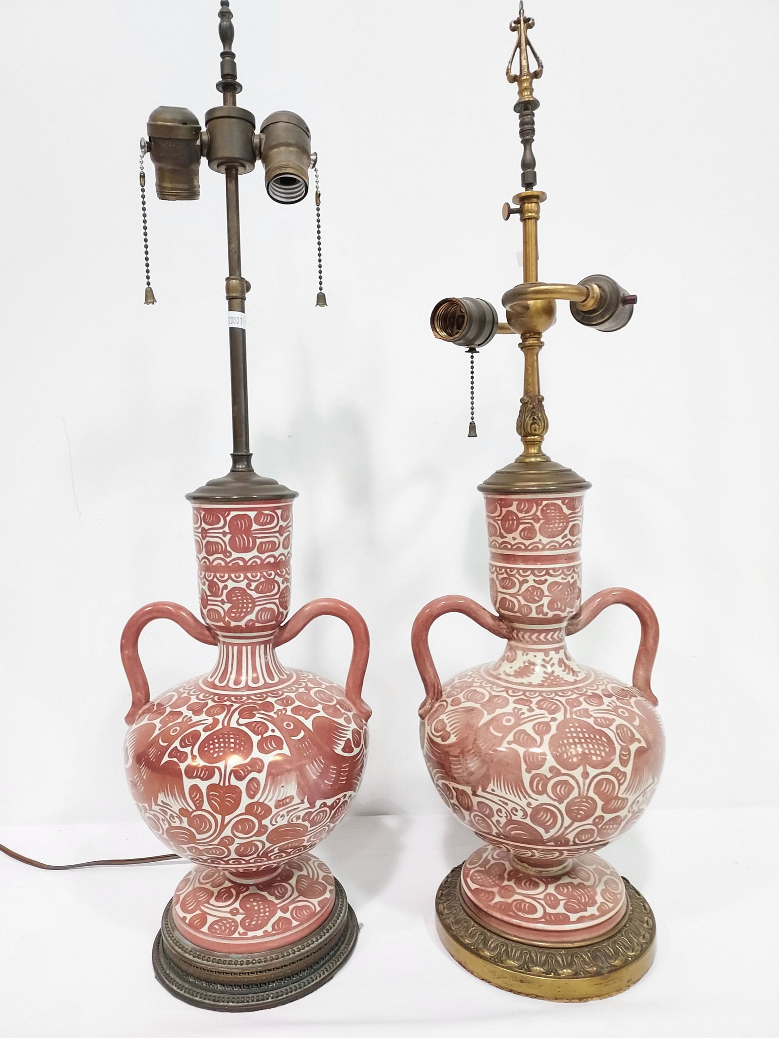 TWO CANTAGALLI COPPER LUSTER URNS MOUNTED AS LAMPS (1 of 14)