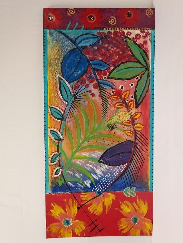 BURSTEIN, CONTEMPORARY ACRYLIC ON CANVAS PAINTING (1 of 6)