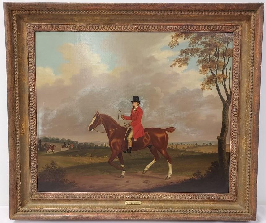 JAMES HARDMAN OIL ON CANVAS PAINTING: HORSE & RIDE (1 of 10)