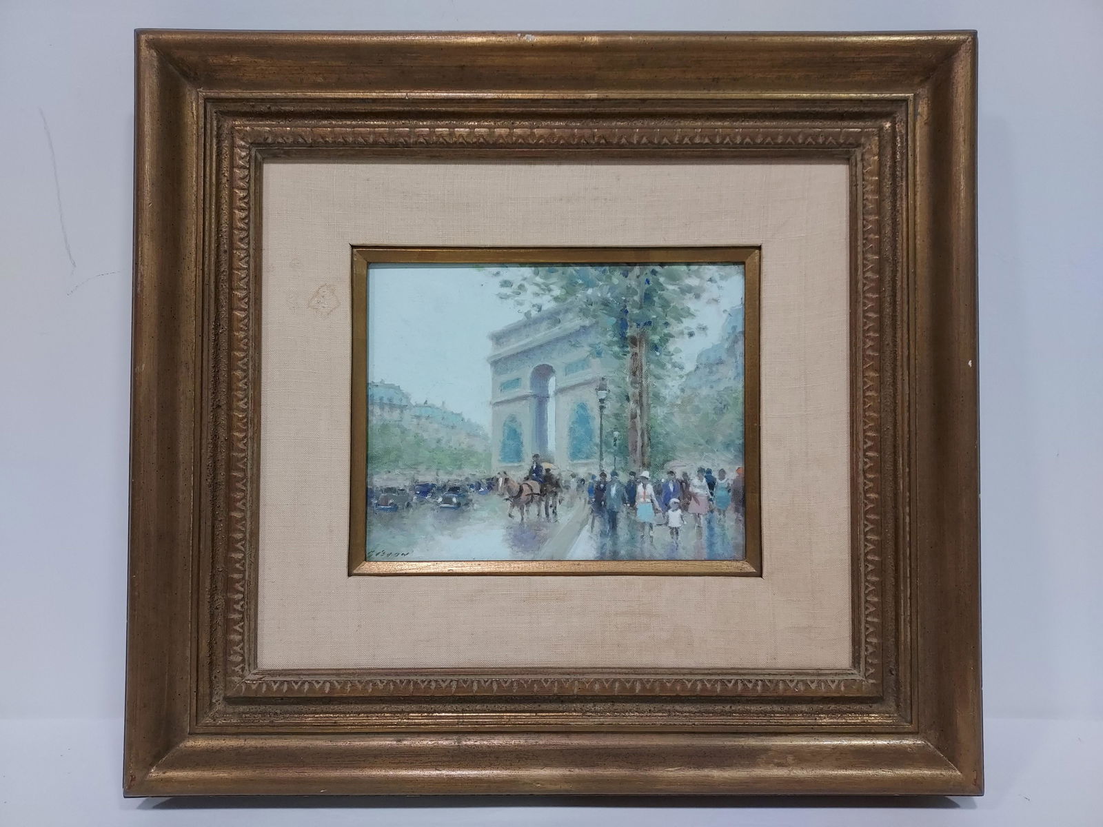 ANDRE GISSON OIL ON CANVAS PAINTING: PARIS ARC (1 of 13)