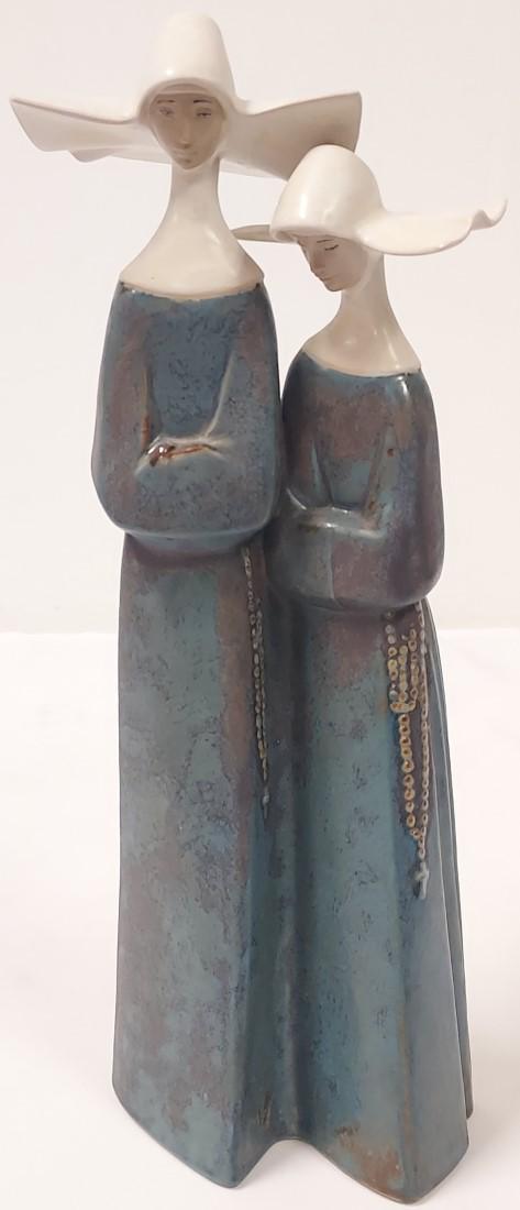 RETIRED LLADRO GRIS FIGURE OF TWO NUNS (1 of 10)