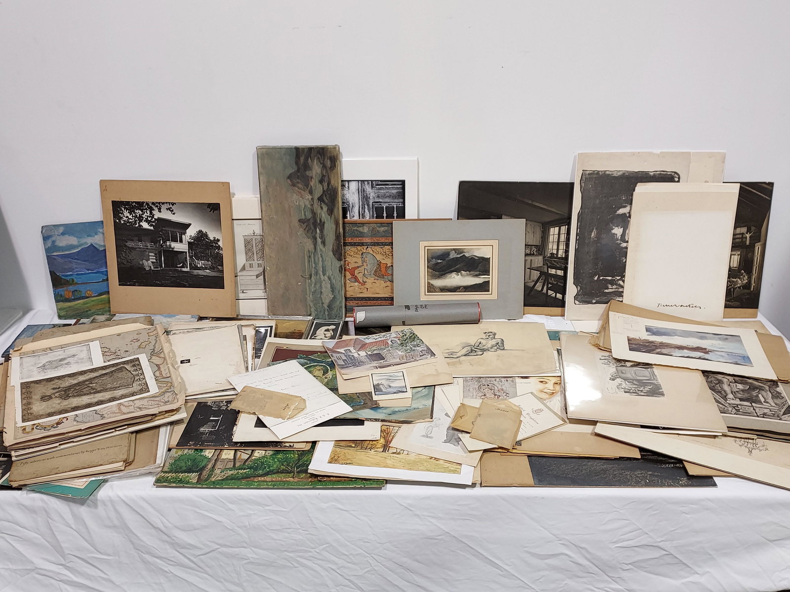 HUGE COLLECTION ANTIQUE VINTAGE PRINTS, PAINTINGS (1 of 17)