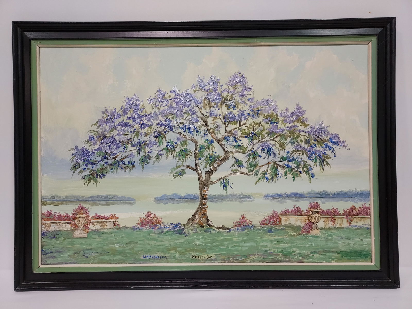 KURT GRIESSHABER OIL ON CANVAS PAINTING NAPLES BAY (1 of 12)