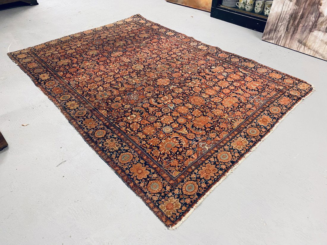 FINE ANTIQUE PERSIAN HAND KNOTTED WOOL RUG 5' x 7' (1 of 19)