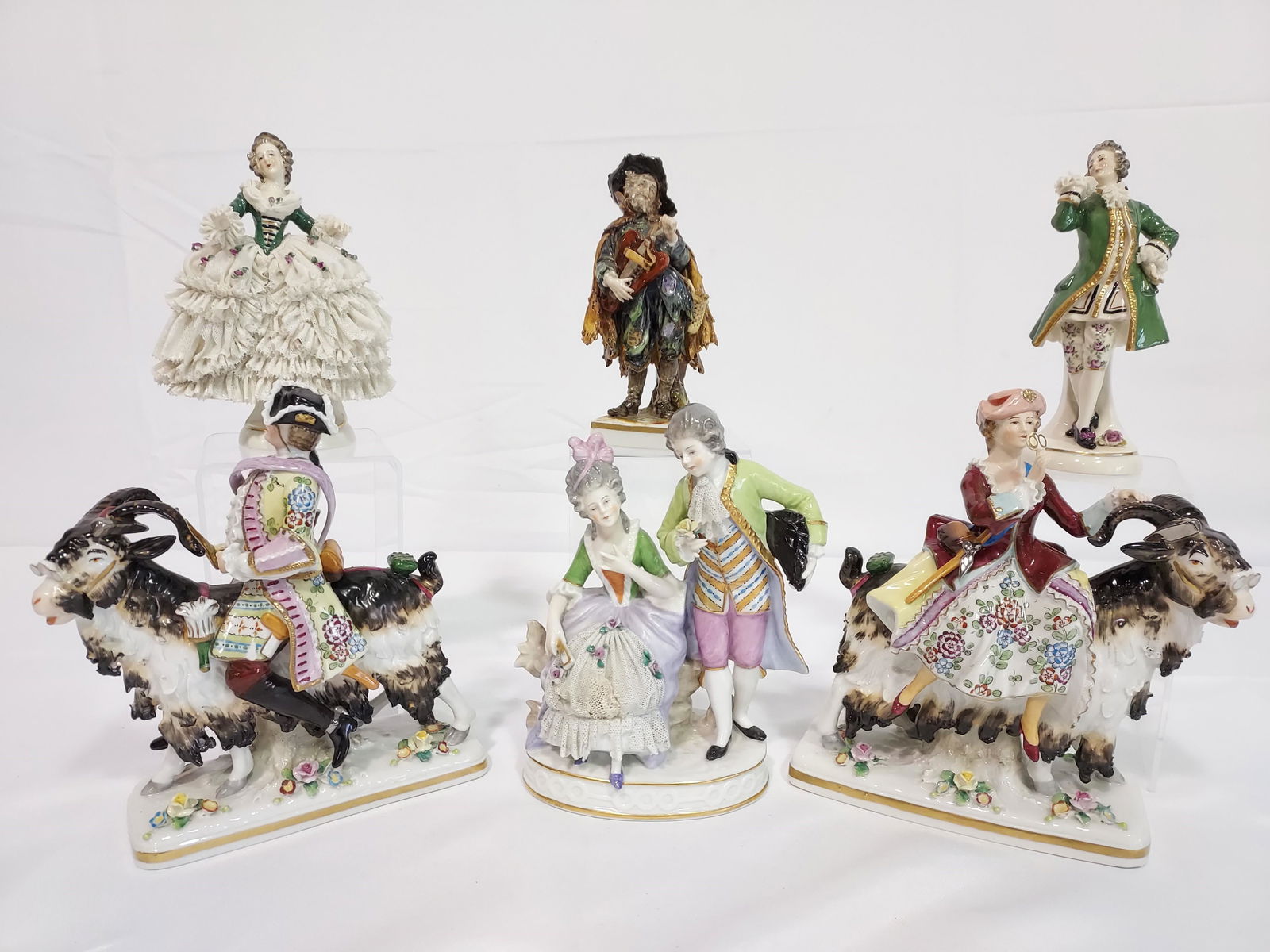 SIX CONTINENTAL PORCELAIN FIGURES SITZENDORF CAPOD (1 of 20)