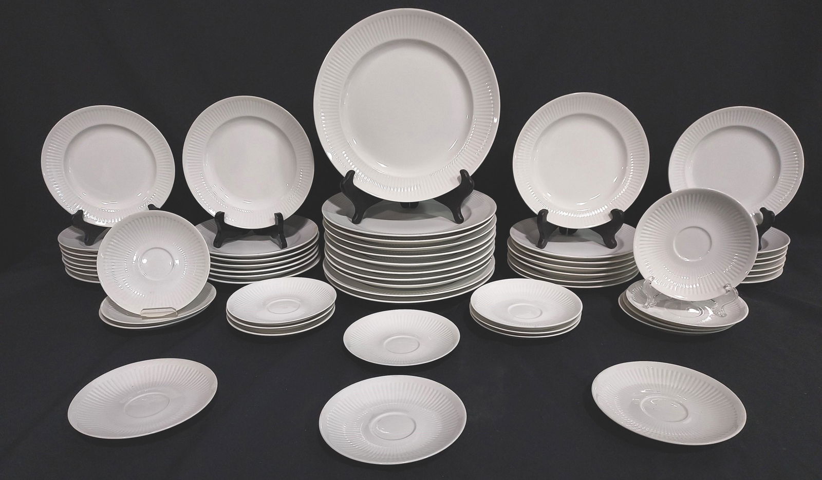ROYAL COPENHAGEN WHITE FLUTED DINNERWARE 57 pcs (1 of 6)
