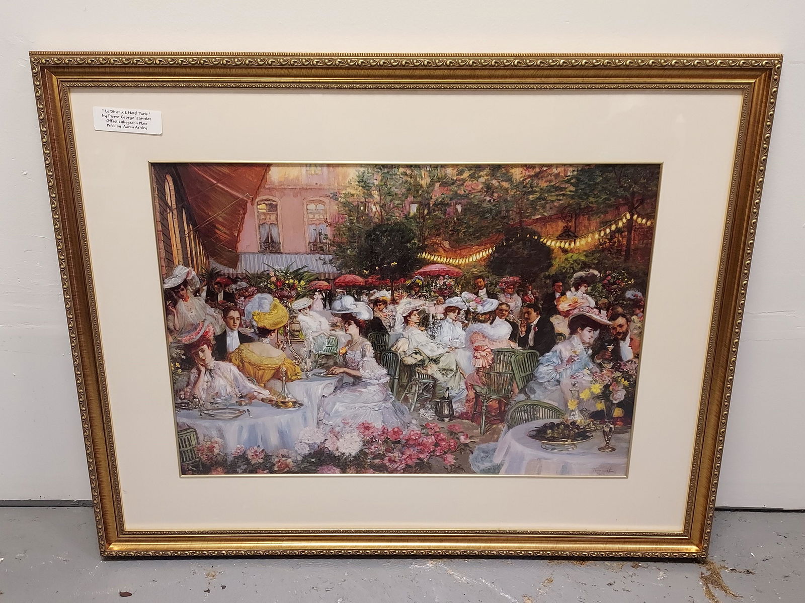 FRAMED PRINT AFTER JEANNIOT DINER A L'HOTEL PARIS (1 of 7)