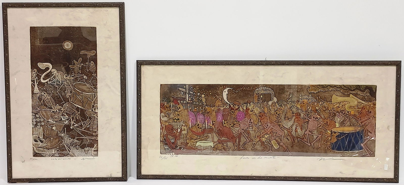 NICOLAS DE JESUS SIGNED FRAMED ETCHINGS: MUERTOS (1 of 20)