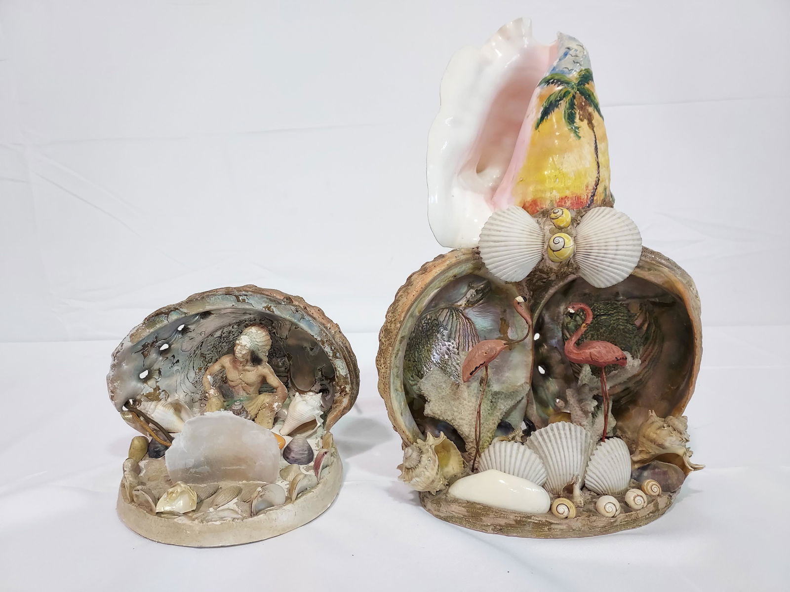 TWO VINTAGE KITSCH MID CENTURY DIORAMA TV LAMPS (1 of 19)